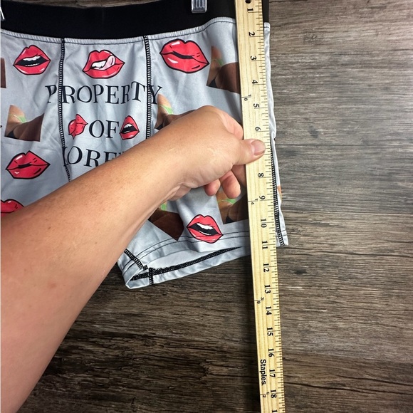 Property of Lorena Boxer Briefs - Red Lips on Gray - Picture 4 of 5